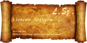 Lintner Szilvia névjegykártya
