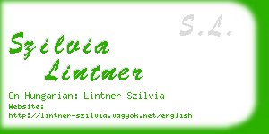 szilvia lintner business card